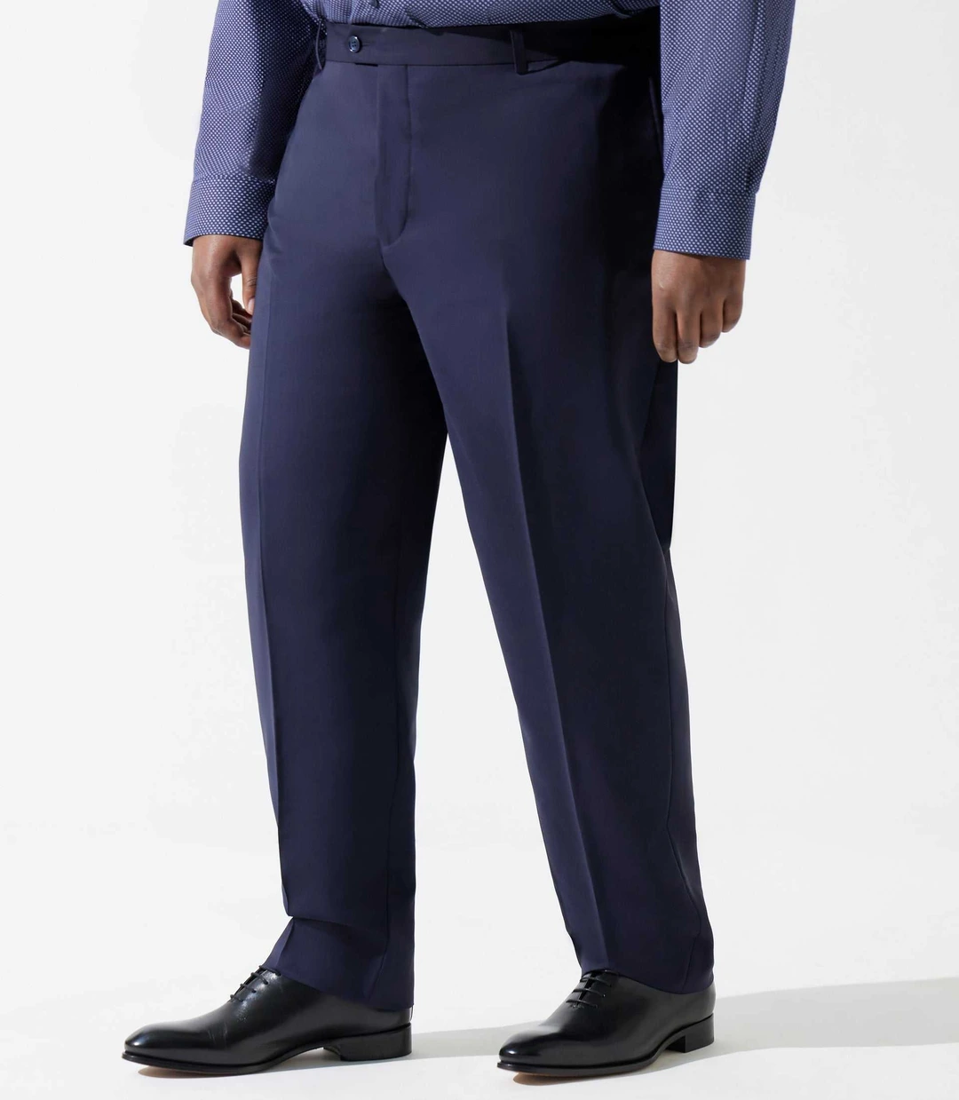 IZAC - Pantalon ville en laine bleu marine FLATTEURBT - 2