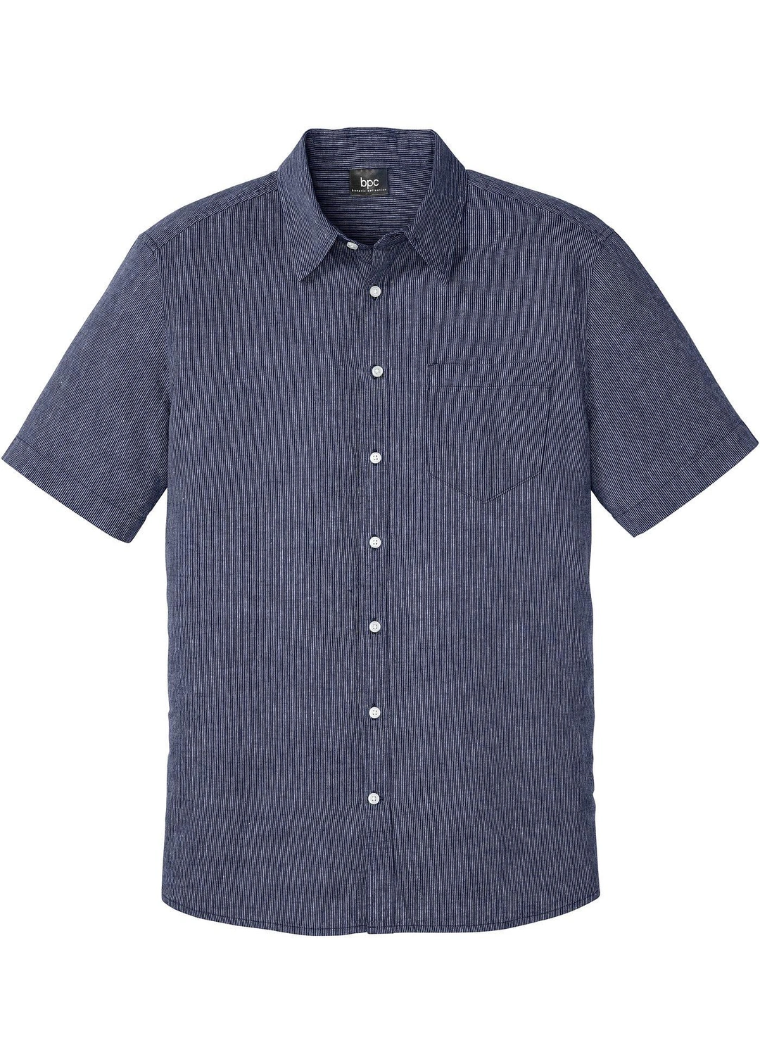 Chemise manches courtes en lin mélangé