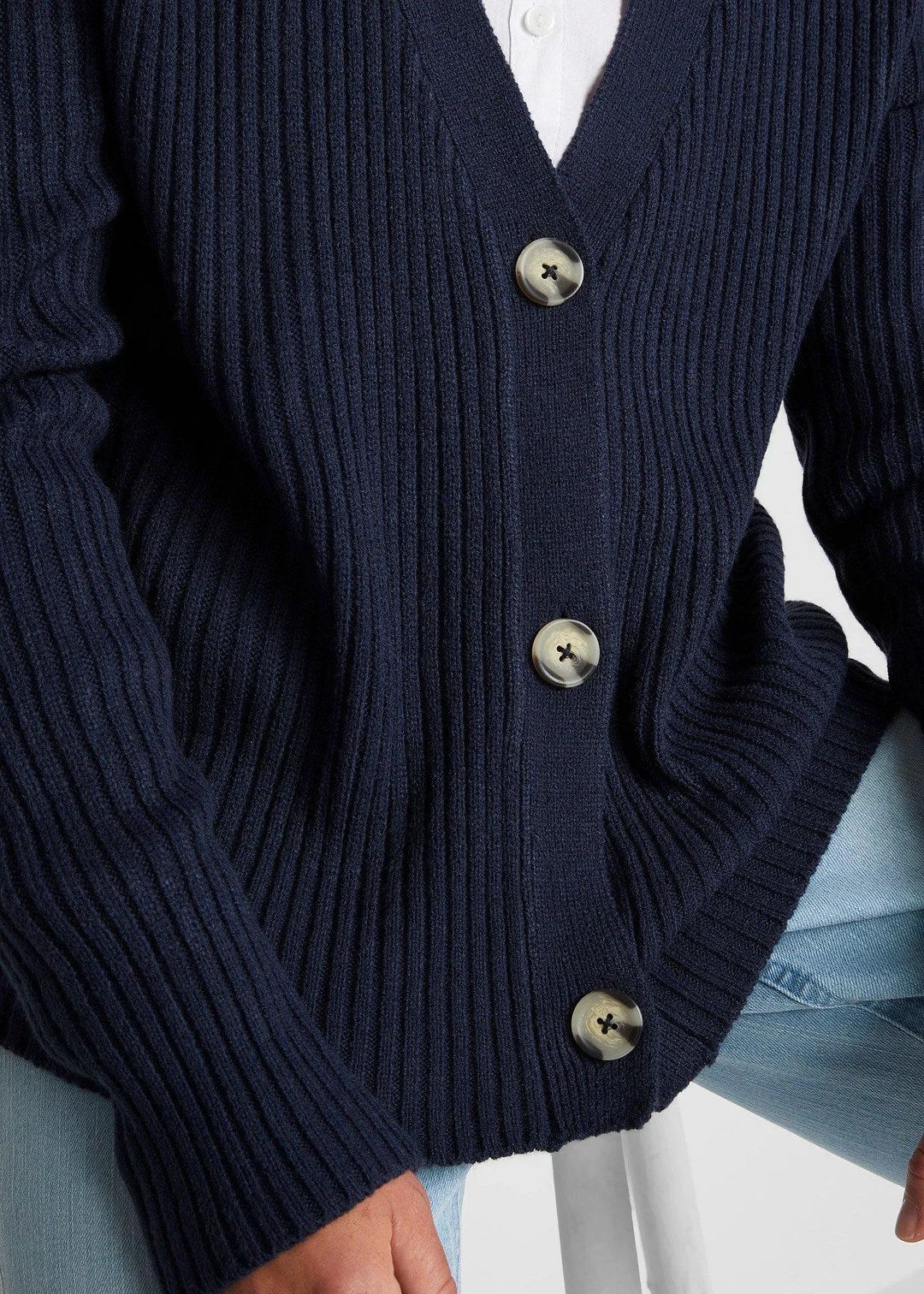 Gilet en maille côtelée