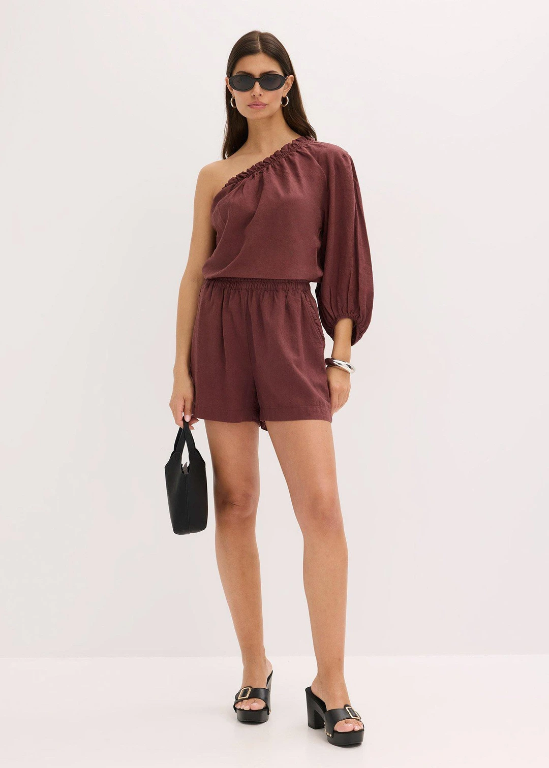Blouse asymétrique en lin mélangé - 2