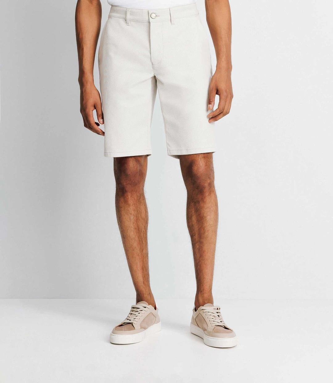 IZAC - Bermuda armuré beige