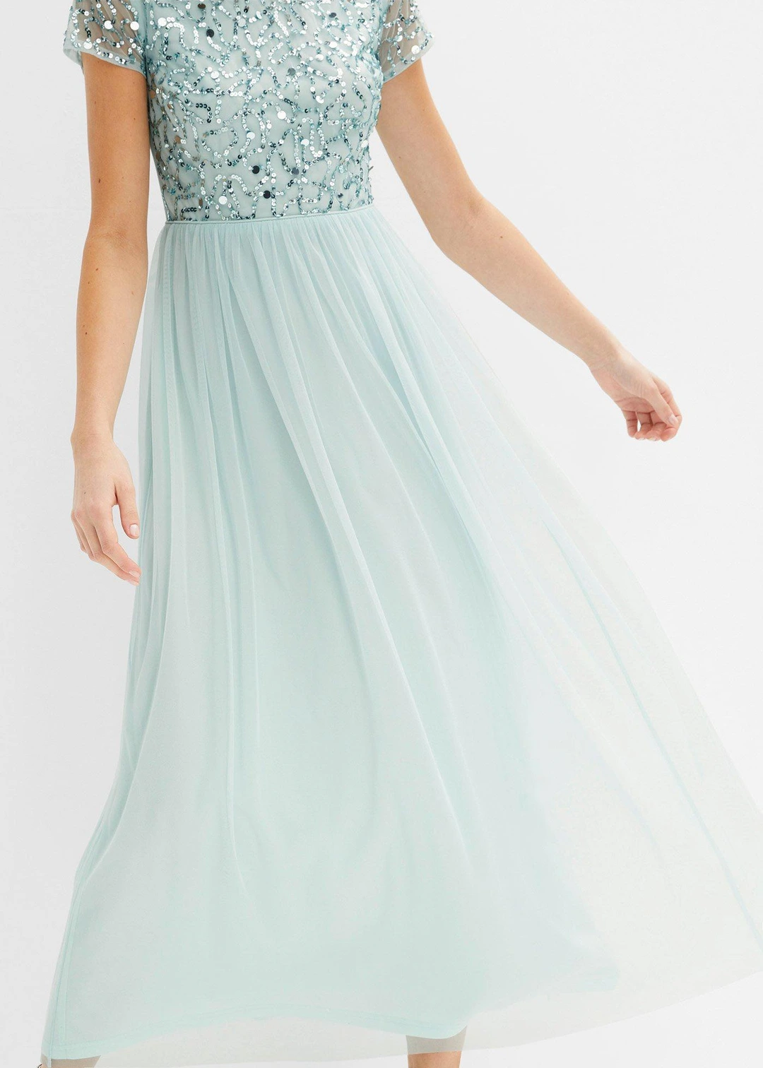 Robe longue brodée de sequins - 3
