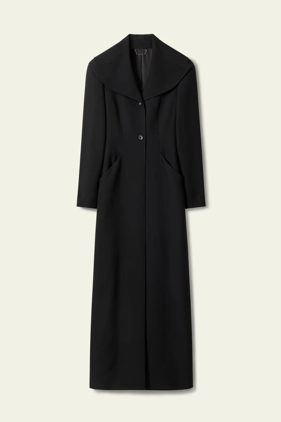 LILYSILK Manteau d'Hiver Femme en Soie et Laine Élégant Col Pétale de Lys Noir 38