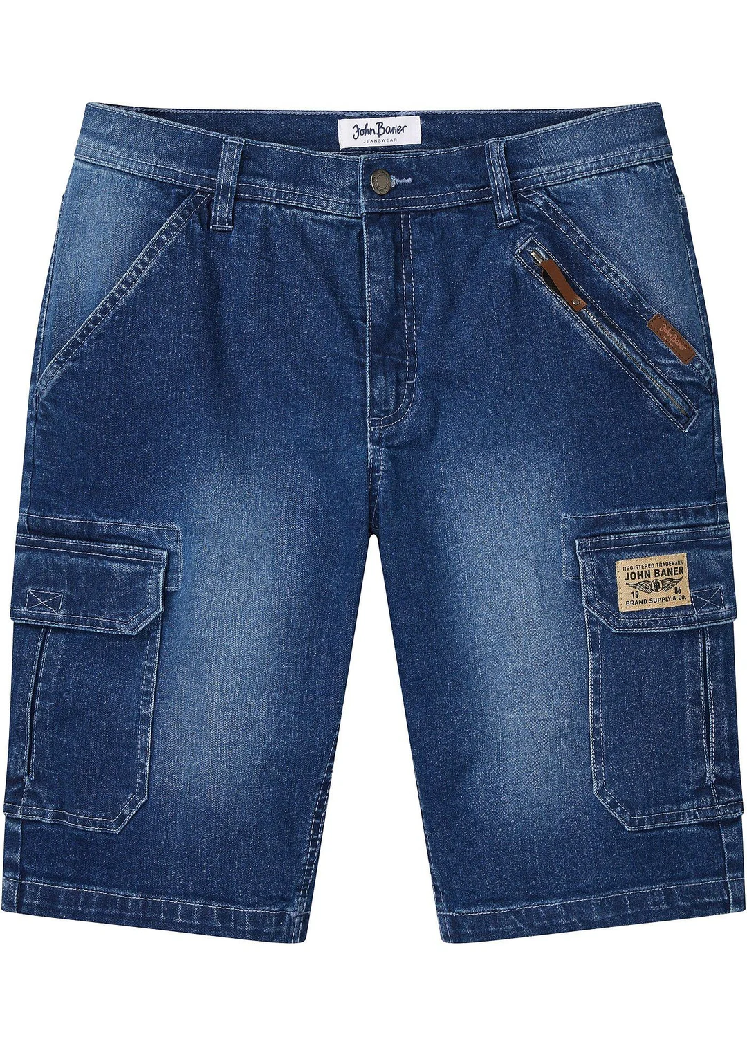 Bermuda en jean extensible, Regular