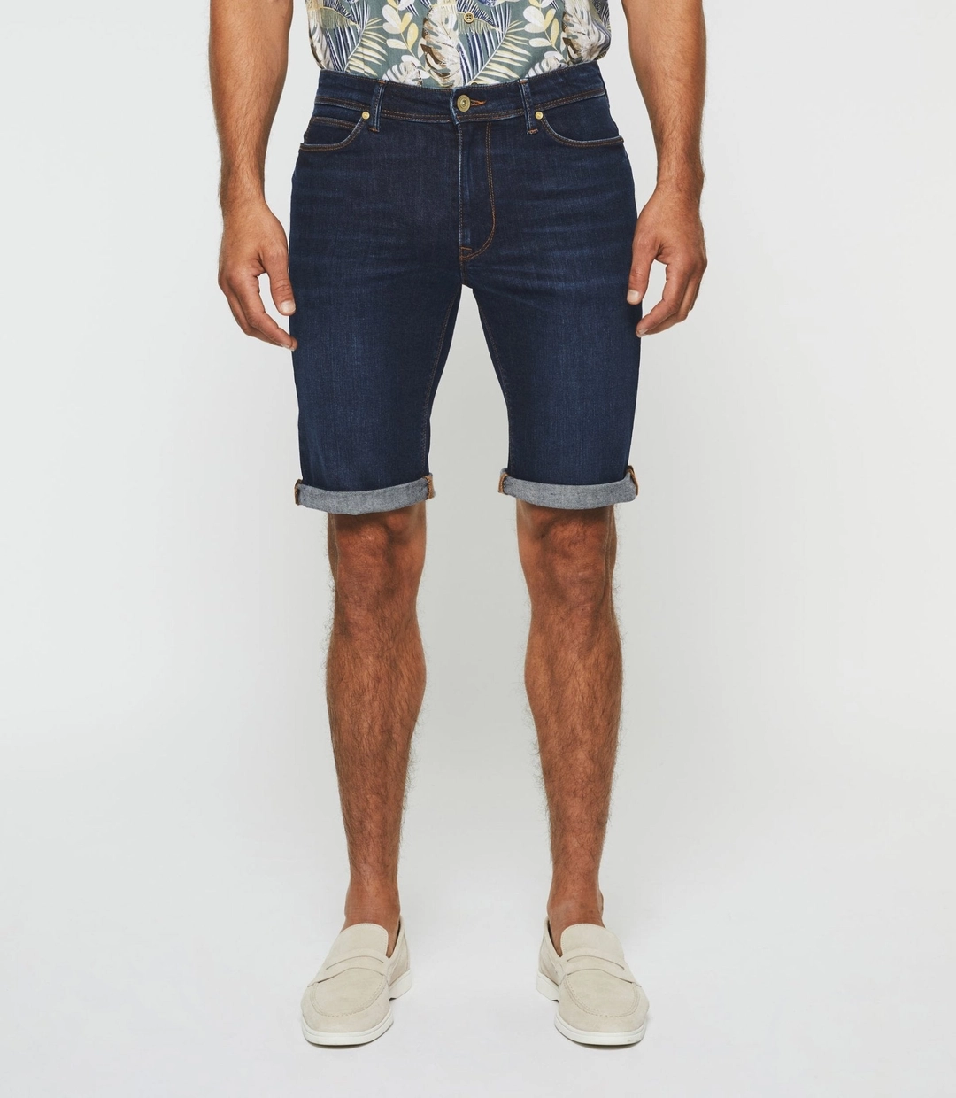 IZAC - Bermuda denim bleu foncé STARTOUT