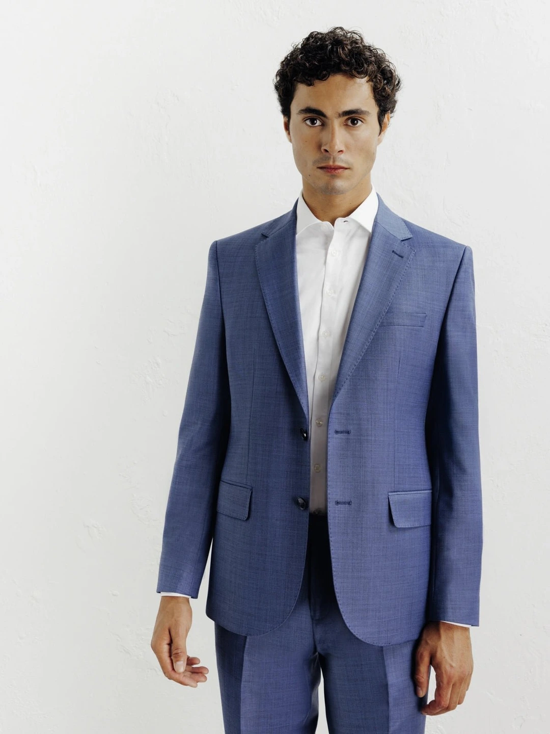 IZAC - Costume en laine bleu