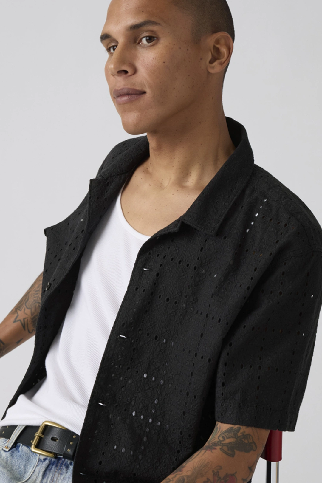 Levi's Chemise Camp Sunset - Homme - Bleu / Felix Indigo Dobby - 2XL - 2