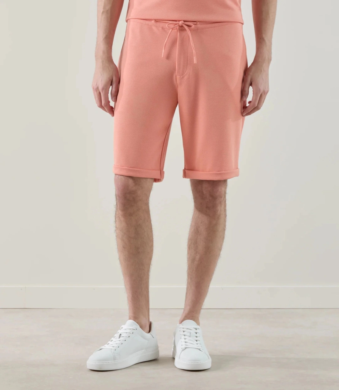 IZAC - Bermuda en maille orange