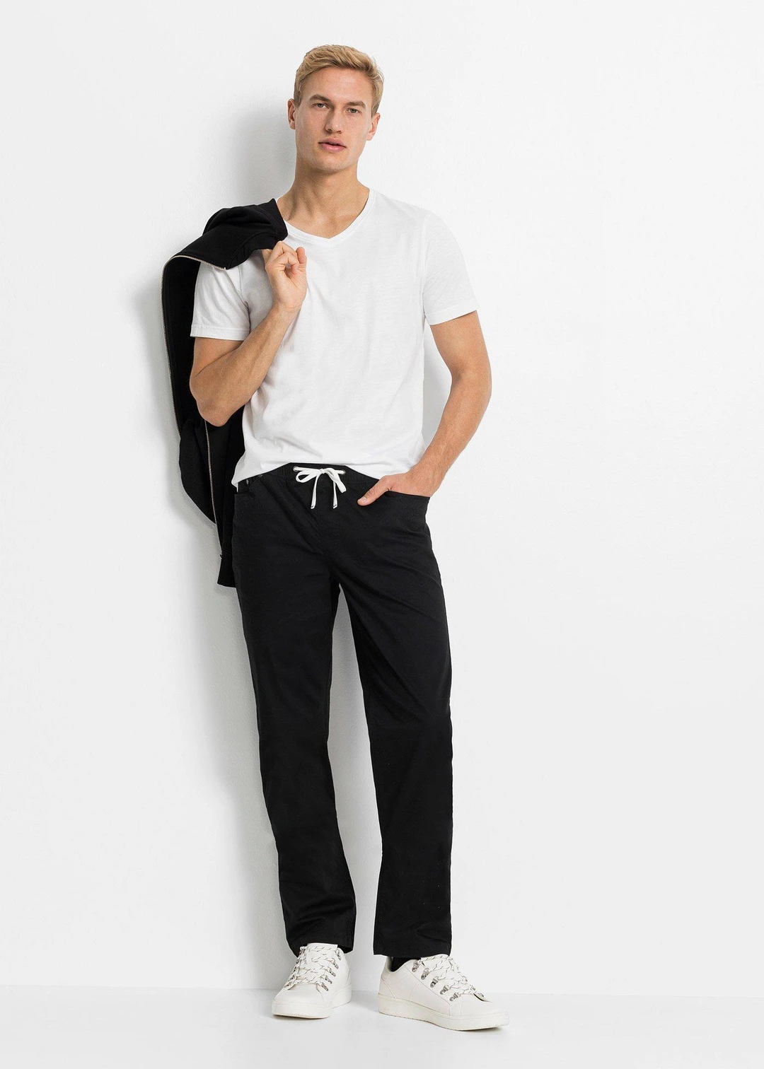 Pantalon jogger droit et extensible, regular - 2