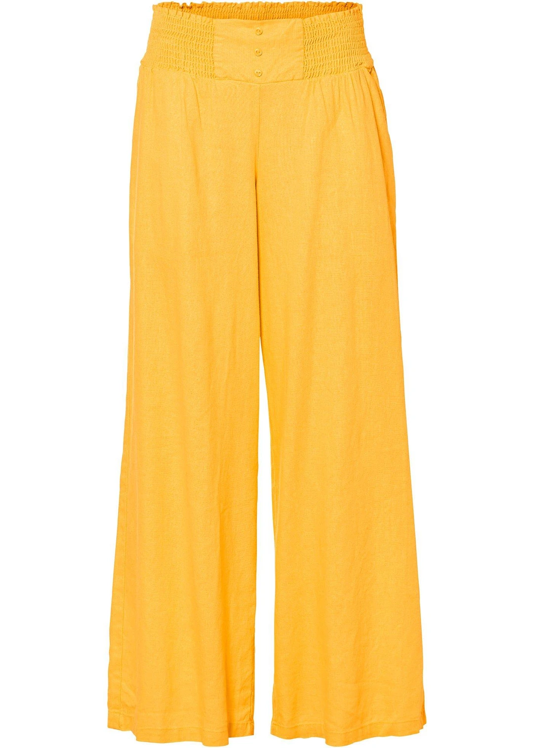 Pantalon large et léger à pinces en lin mélangé