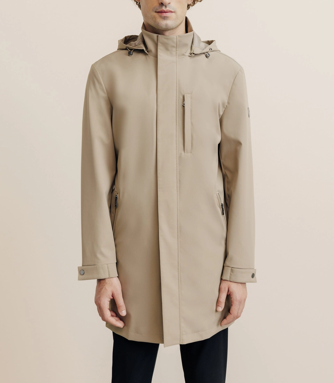 IZAC - Parka longue et légère beige