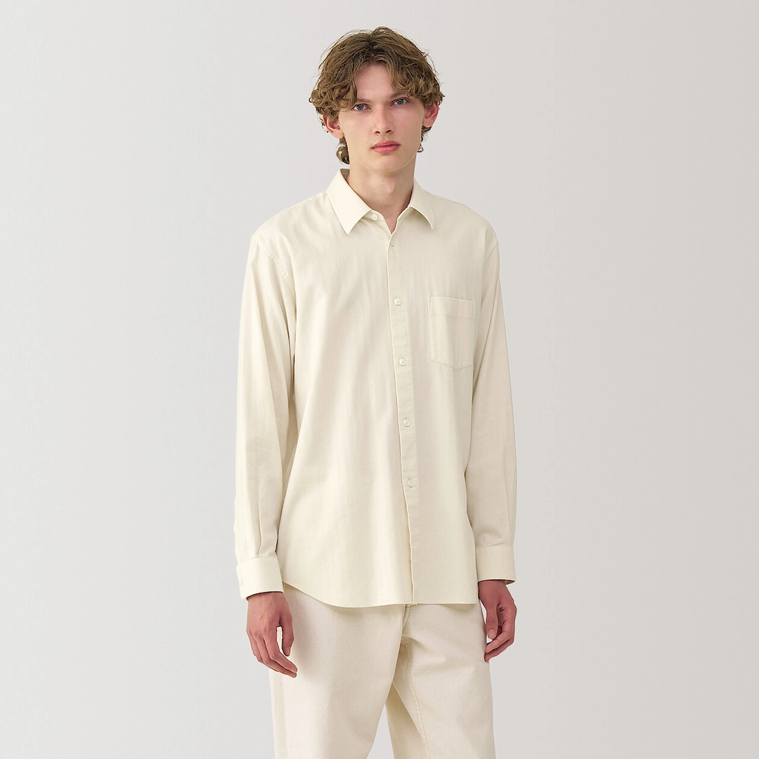 Chemise en coton brossé pour homme