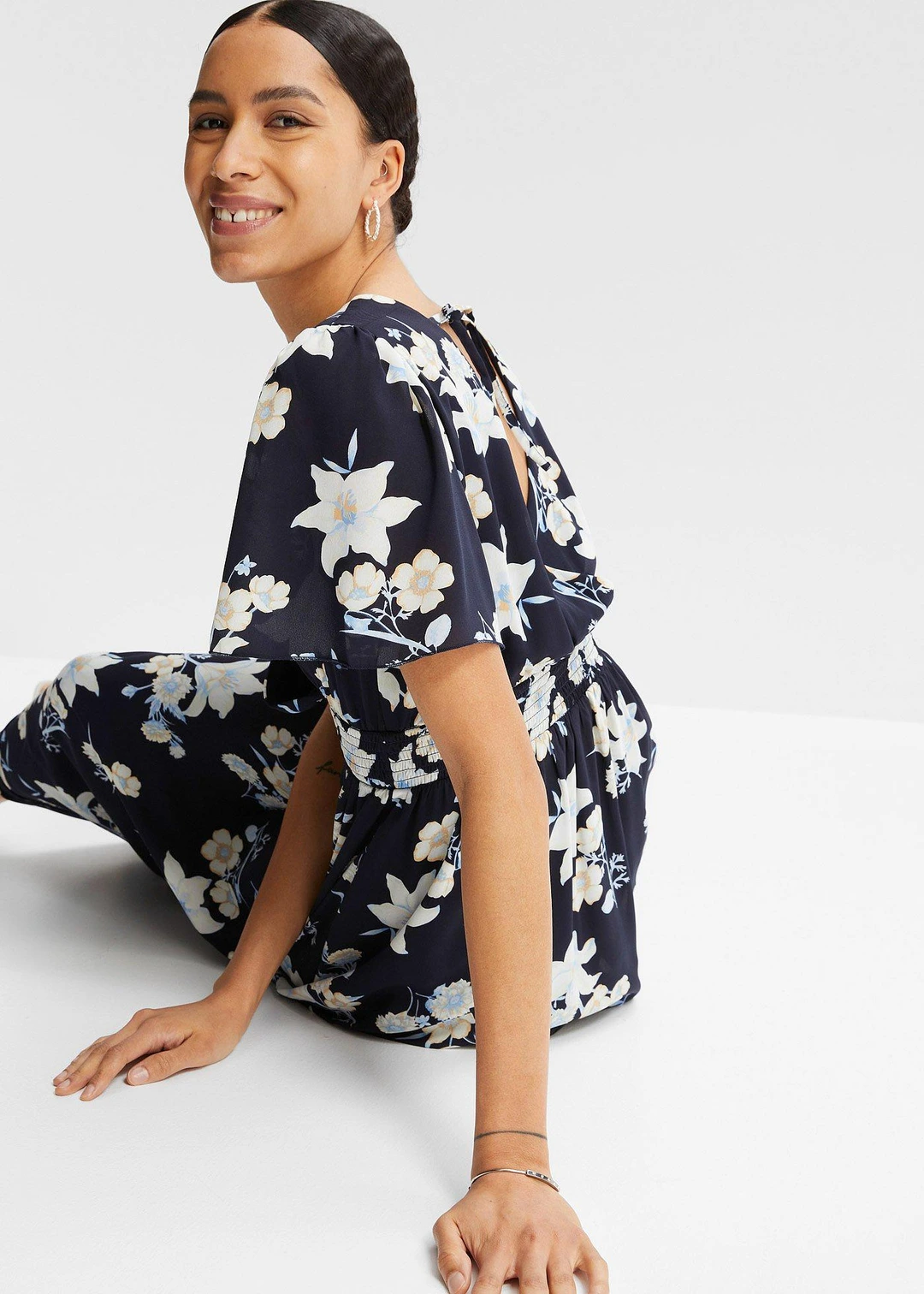 Robe longue à imprimé floral - 3