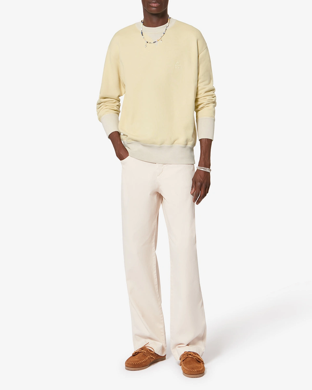 Sweat Shirt Miker - Homme - Jaune Clair - Taille XL - 4