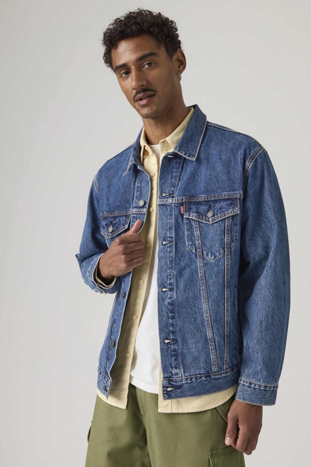 Levi's Veste Trucker Relaxed Type III - Homme - Blanc / Moonstruck - 2XL