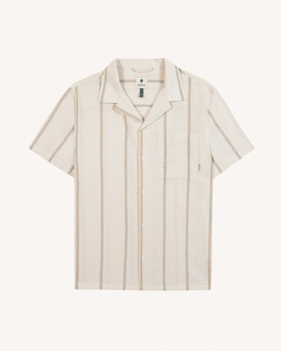 Chemise manches courtes brique et écru - PAIOLIVE - 2