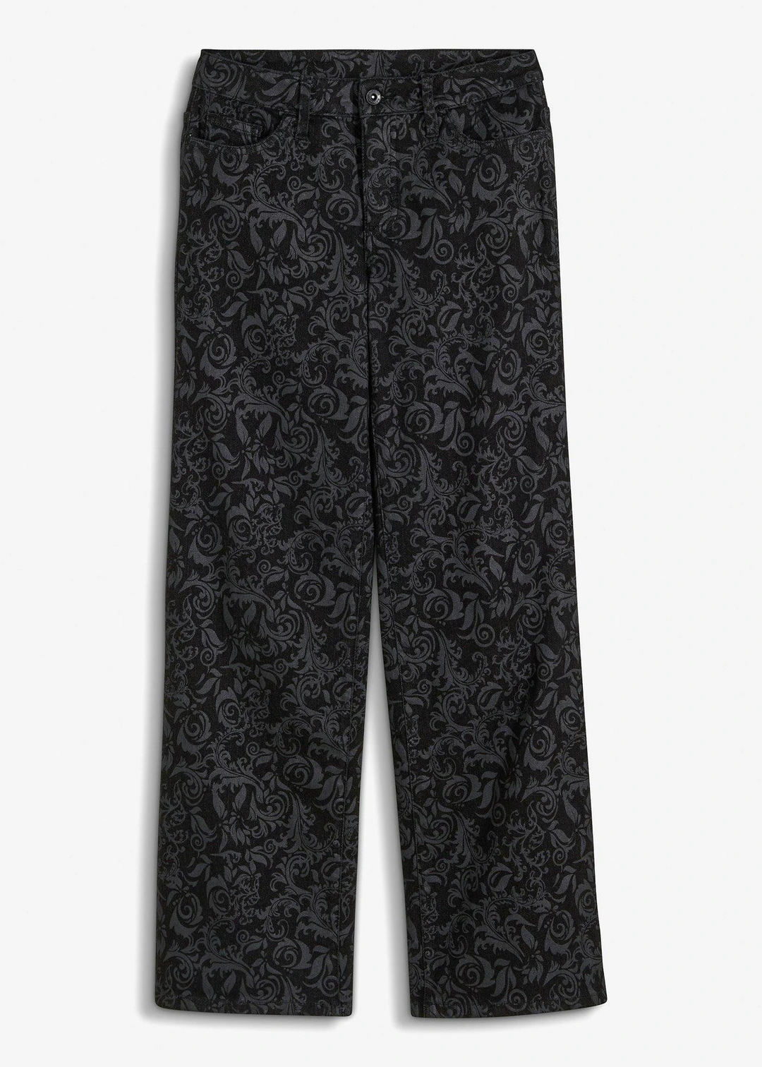 Jean large taille mi-haute à motif brillant