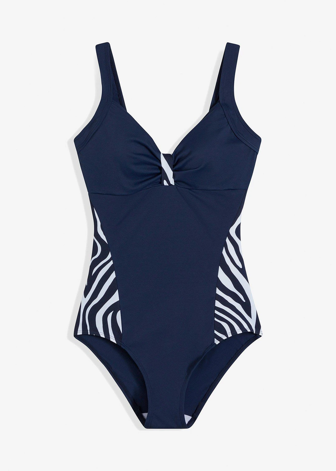 Maillot 1 pièce à empiècements latéraux contrastants