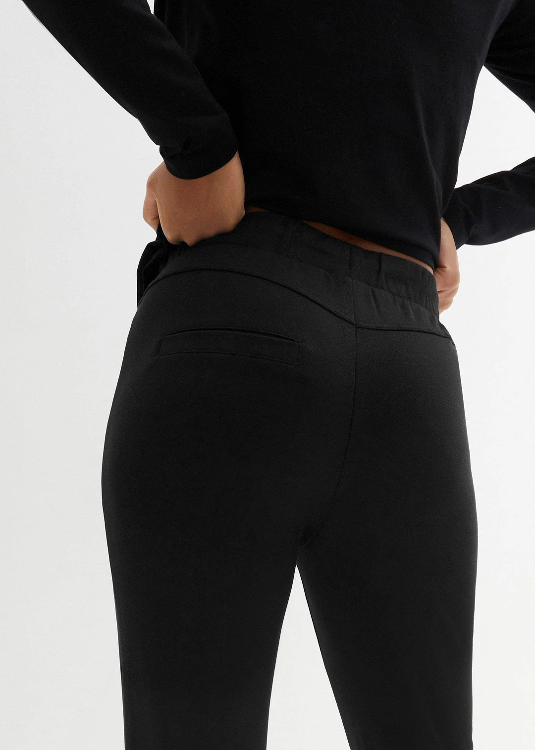 Pantalon à taille élastiquée en Punto di Roma confortable - 3