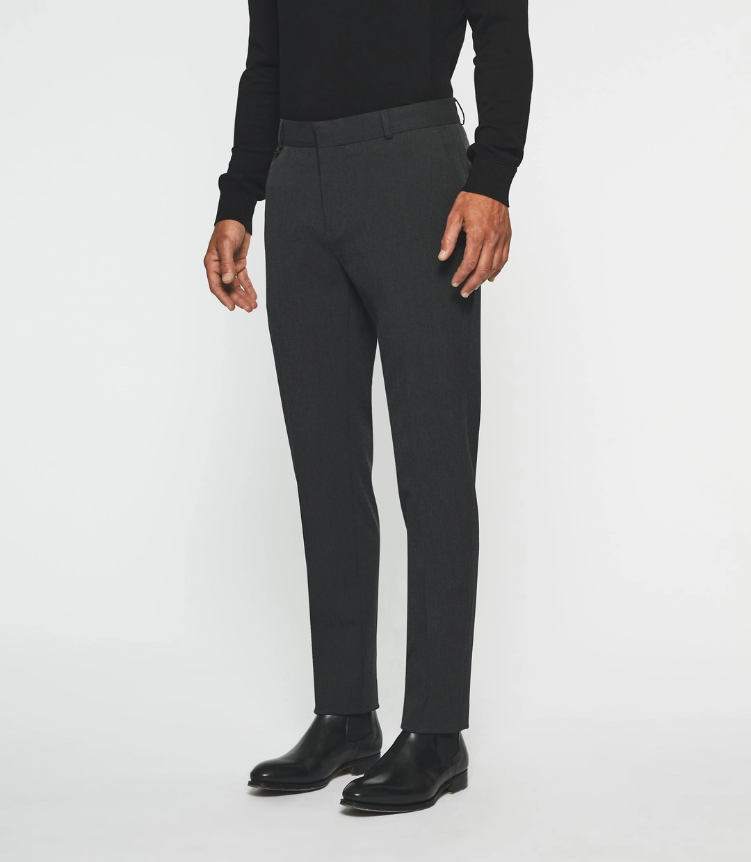 IZAC - Pantalon ville uni bi-stretch gris moyen FAOR