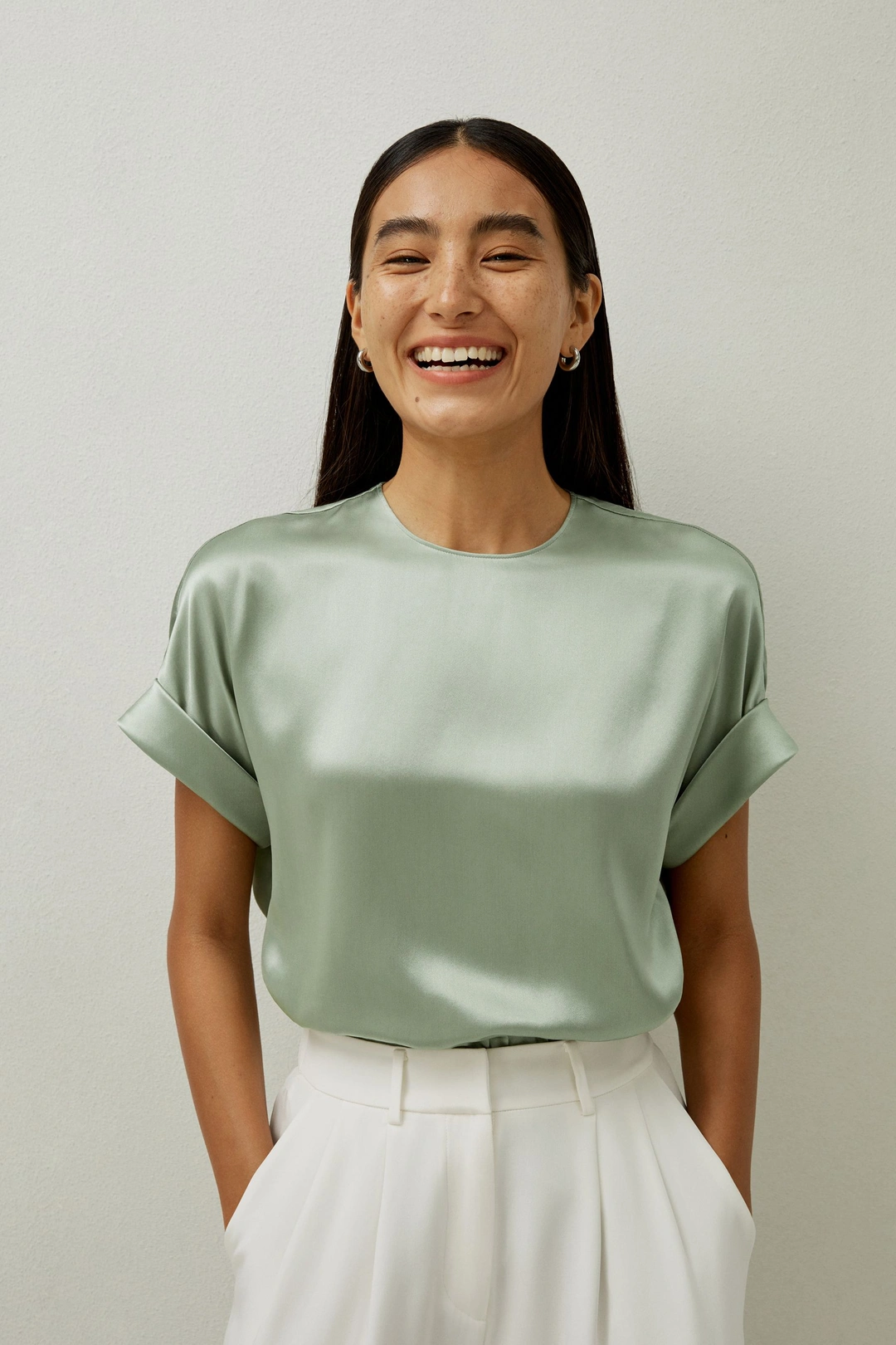 LILYSILK Top Soie Pour Un Style Sans Effort Pure Soie Simple Et Classique S'Accorde Avec N'Importe Quelle Tenue Bleu Marine S