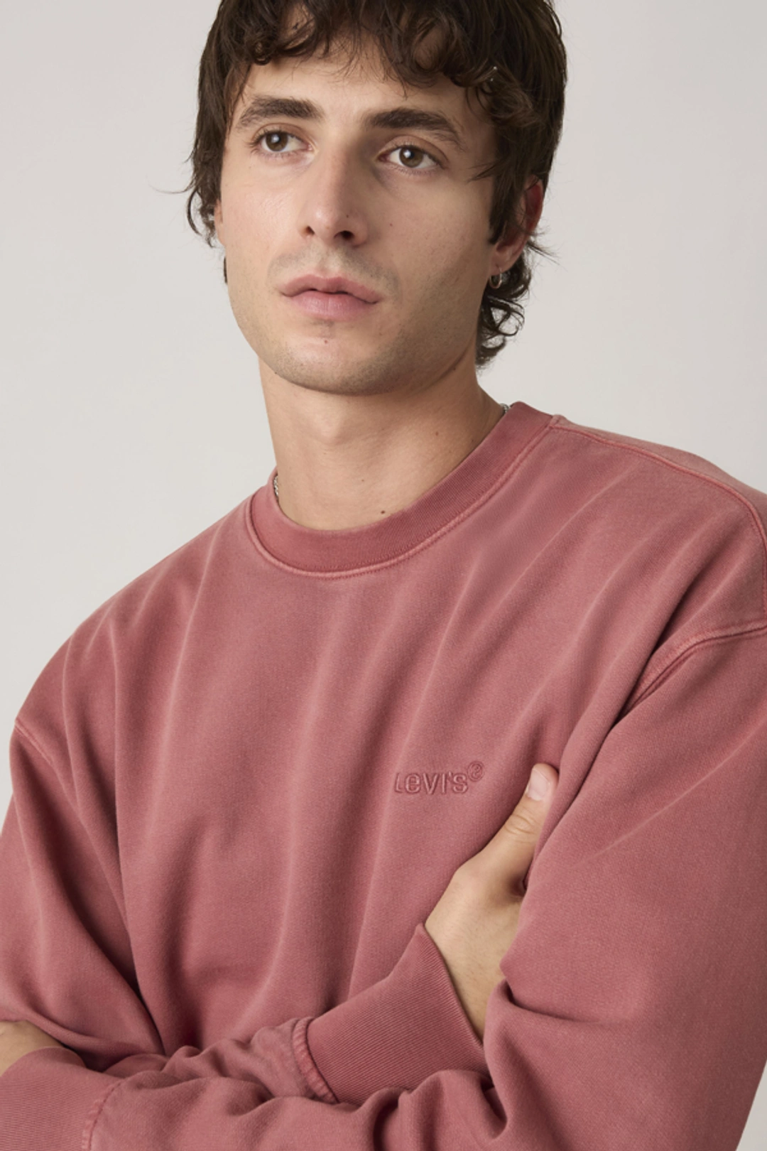 Levi's Sweat Shirt Col Rond Authentic - Homme - Marron / Garment Dye H225 Maitake Brown - M - 2