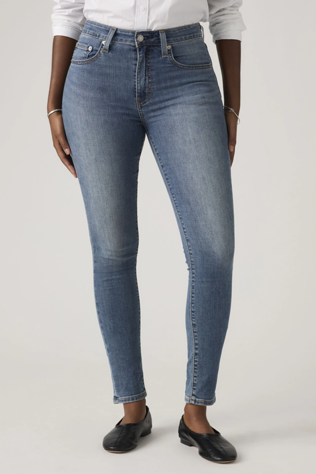 Levi's Jean Skinny 721 À Taille Haute - Femme - Noir / Black Worn In - 25X32 - 2