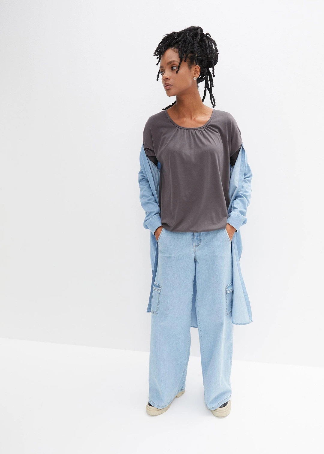 T-shirt oversize en viscose mélangée - 2