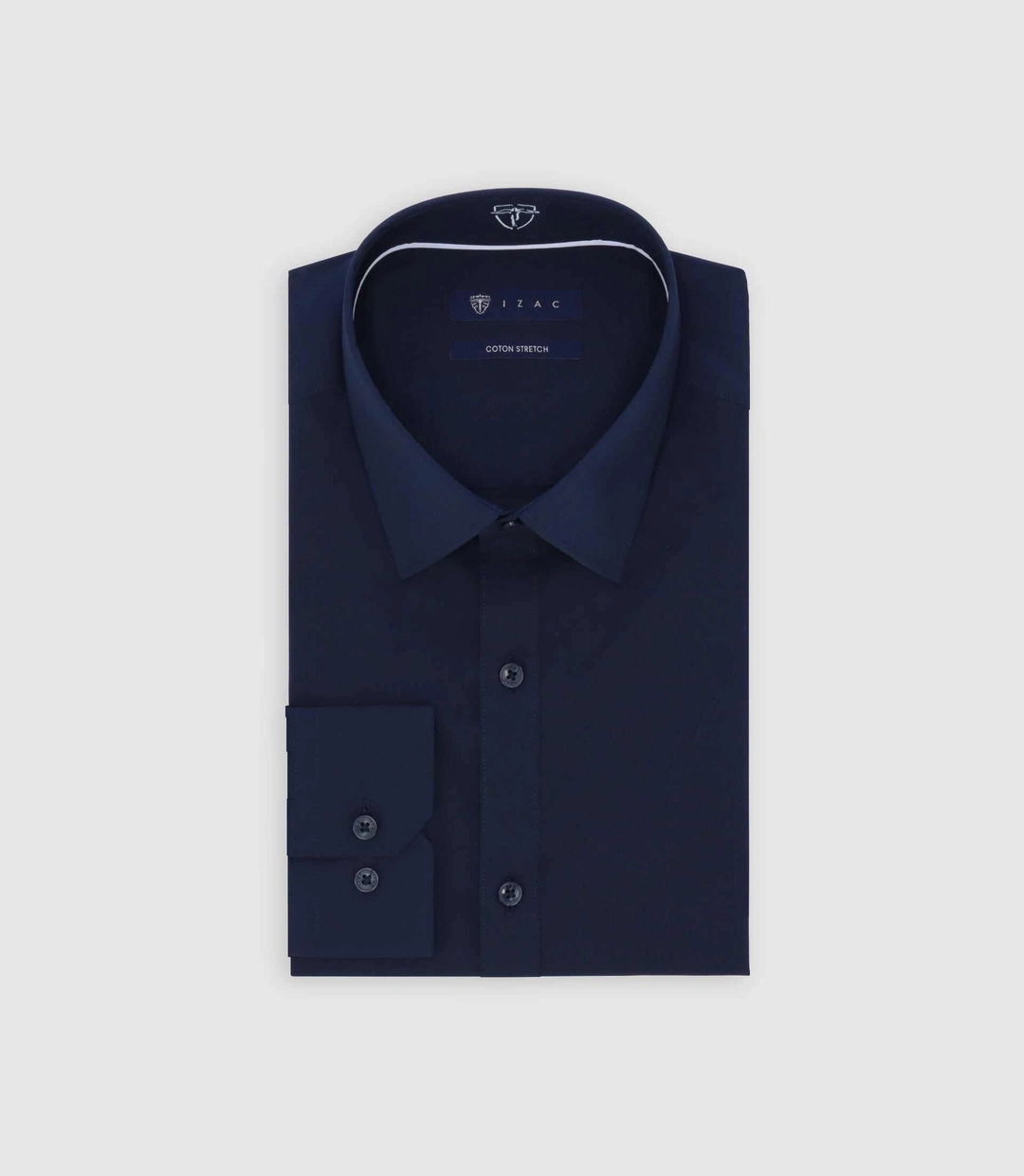 IZAC - Chemise en coton stretch marine