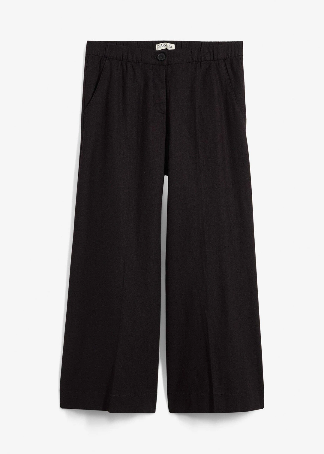 Pantalon large à taille élastiquée