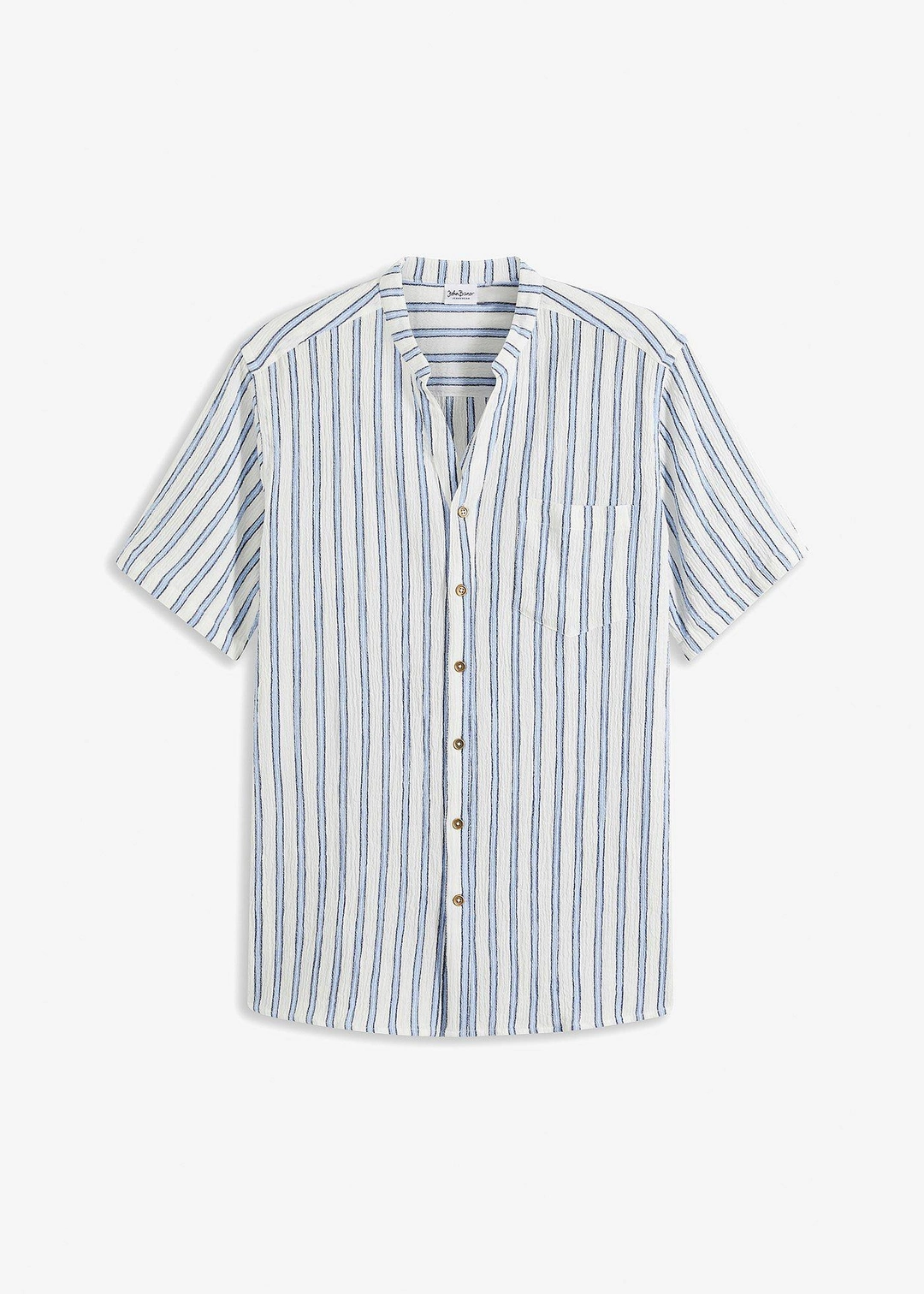 Chemise manches courtes, aspect froissé