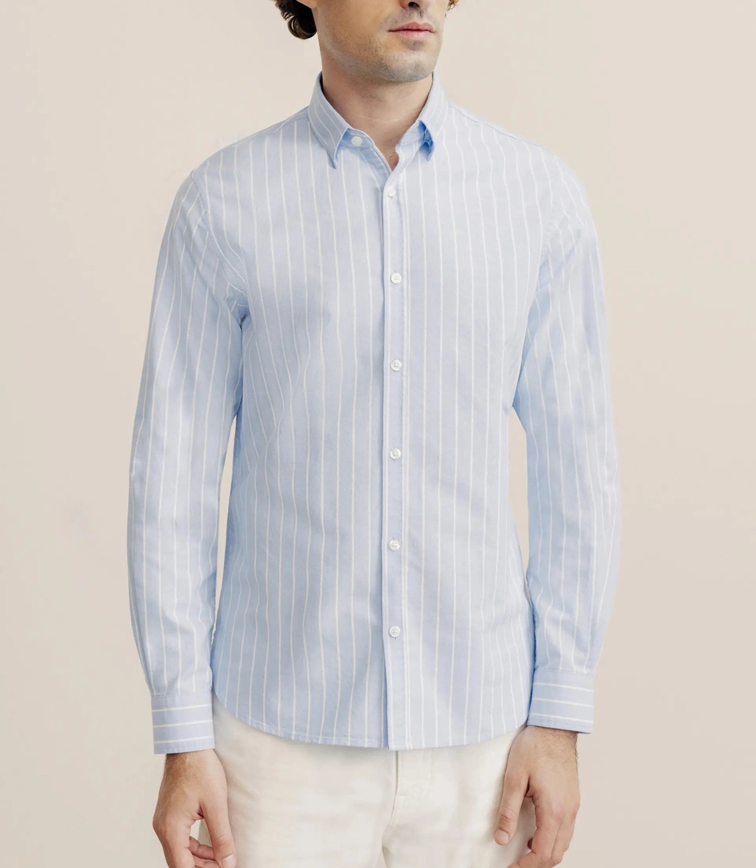 IZAC - Chemise regular rayée ciel