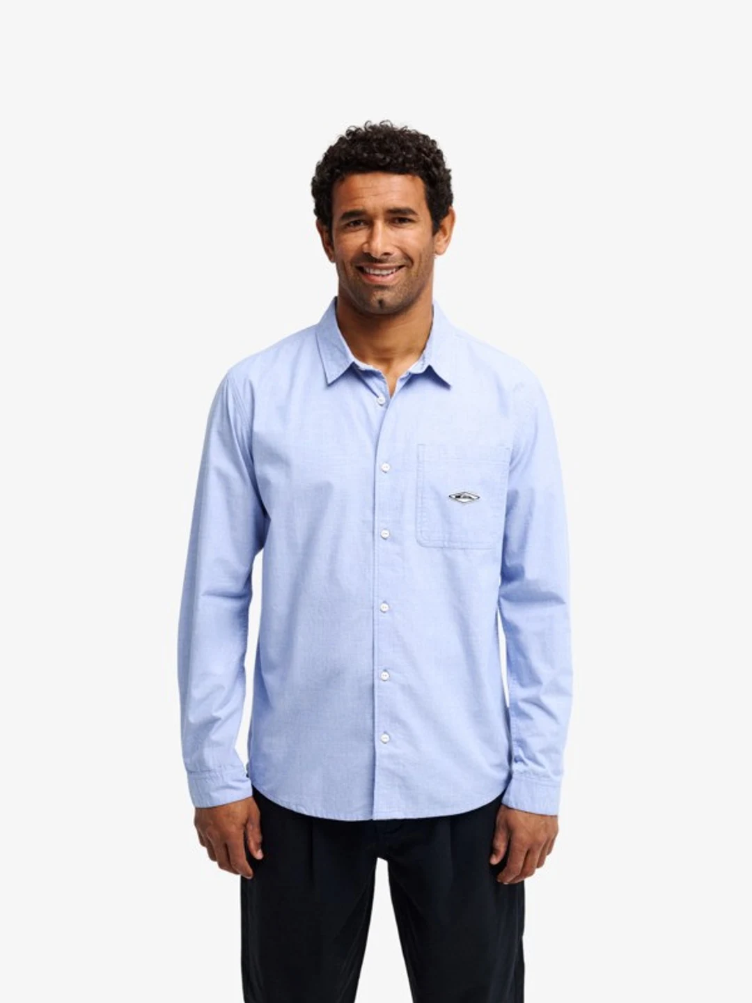Diamond Chambray - Chemise manches longues pour Homme Bleu