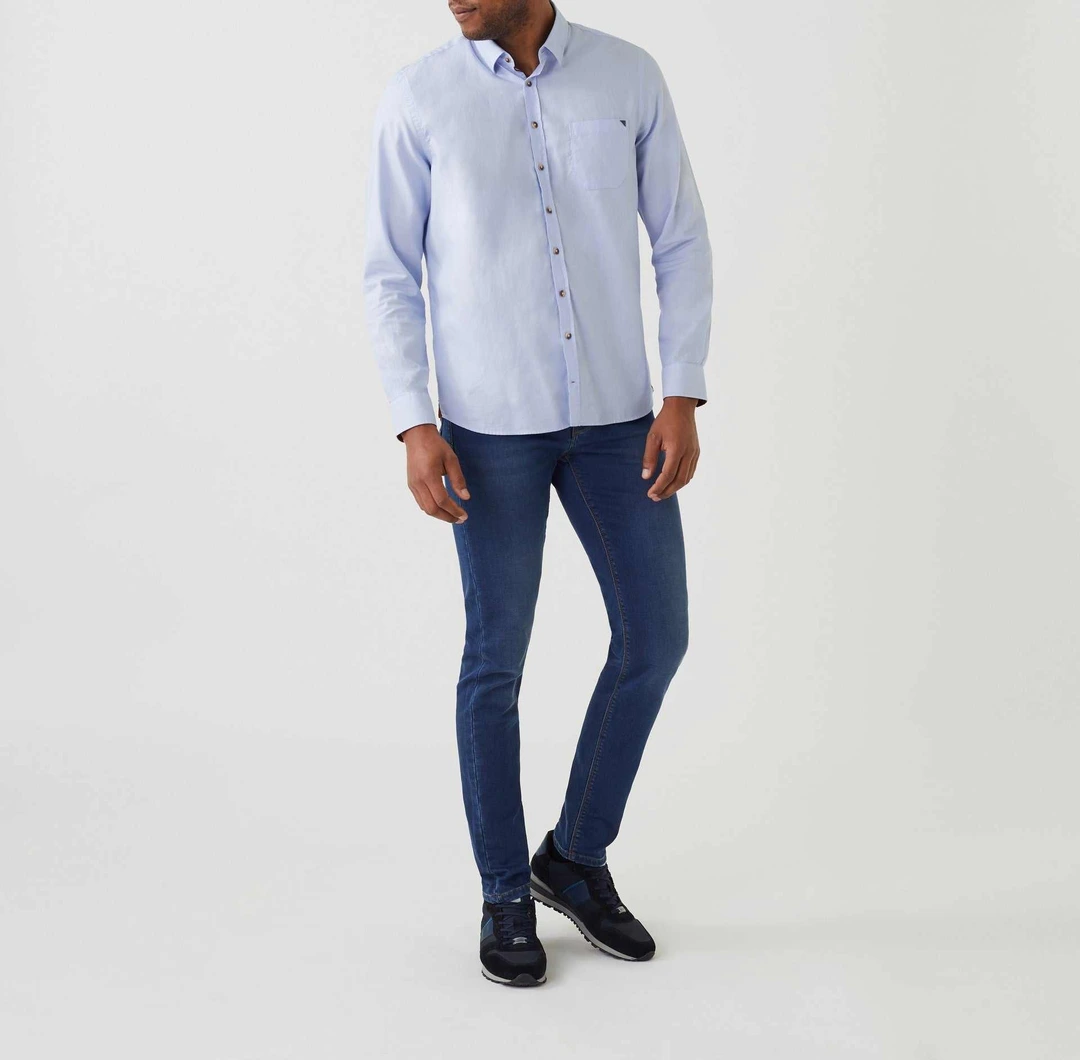 IZAC - Chemise casual ciel-rouille ''Aime''