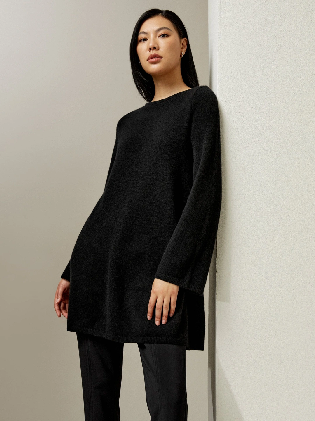 LILYSILK Pulls Cachemire Femme Silhouette Trapèze 100% De Cachemire De Première Qualité Sans Produits Chimiques Nocifs Chaleur Et Confort Noir M