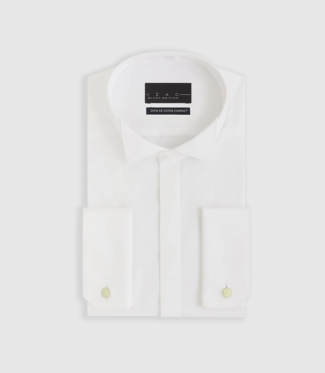 IZAC - Chemise cérémonie en satin blanc METAPHOR