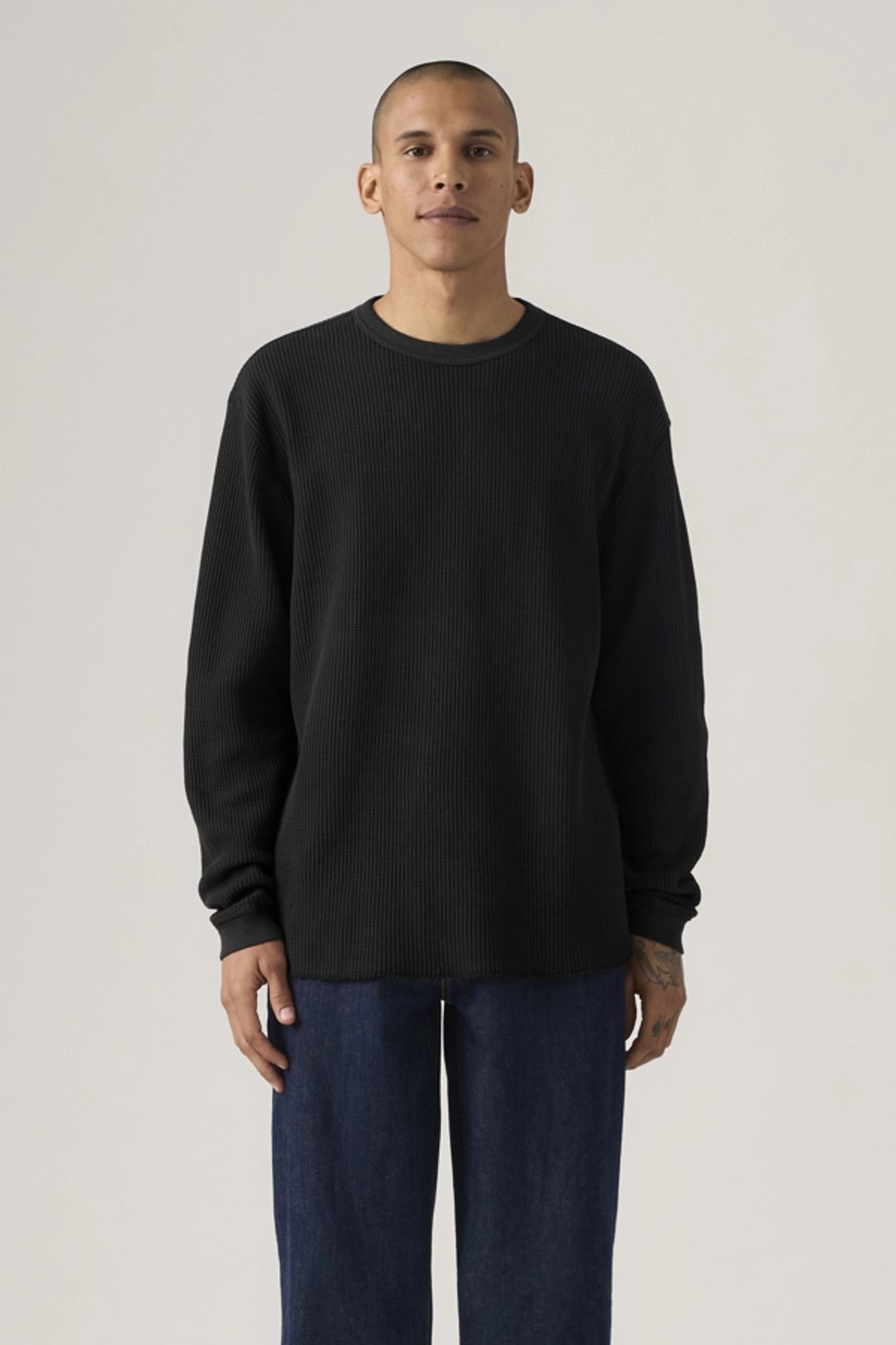 Levi's T Shirt Manche Longue Thermique Relaxed - Homme - Noir / Mineral Black Garment Dye Mineral Black - XL - 2