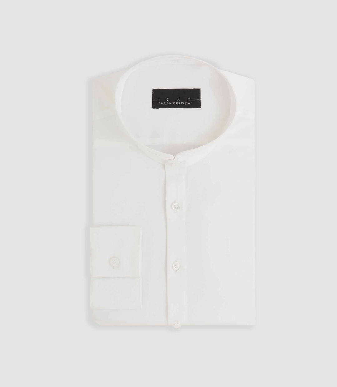 IZAC - Chemise satin col officier blanche PRAVEEN