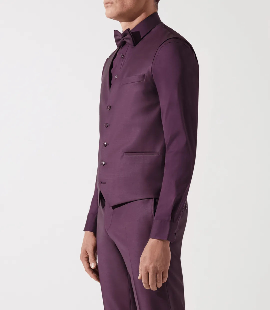 IZAC - Gilet de costume violet