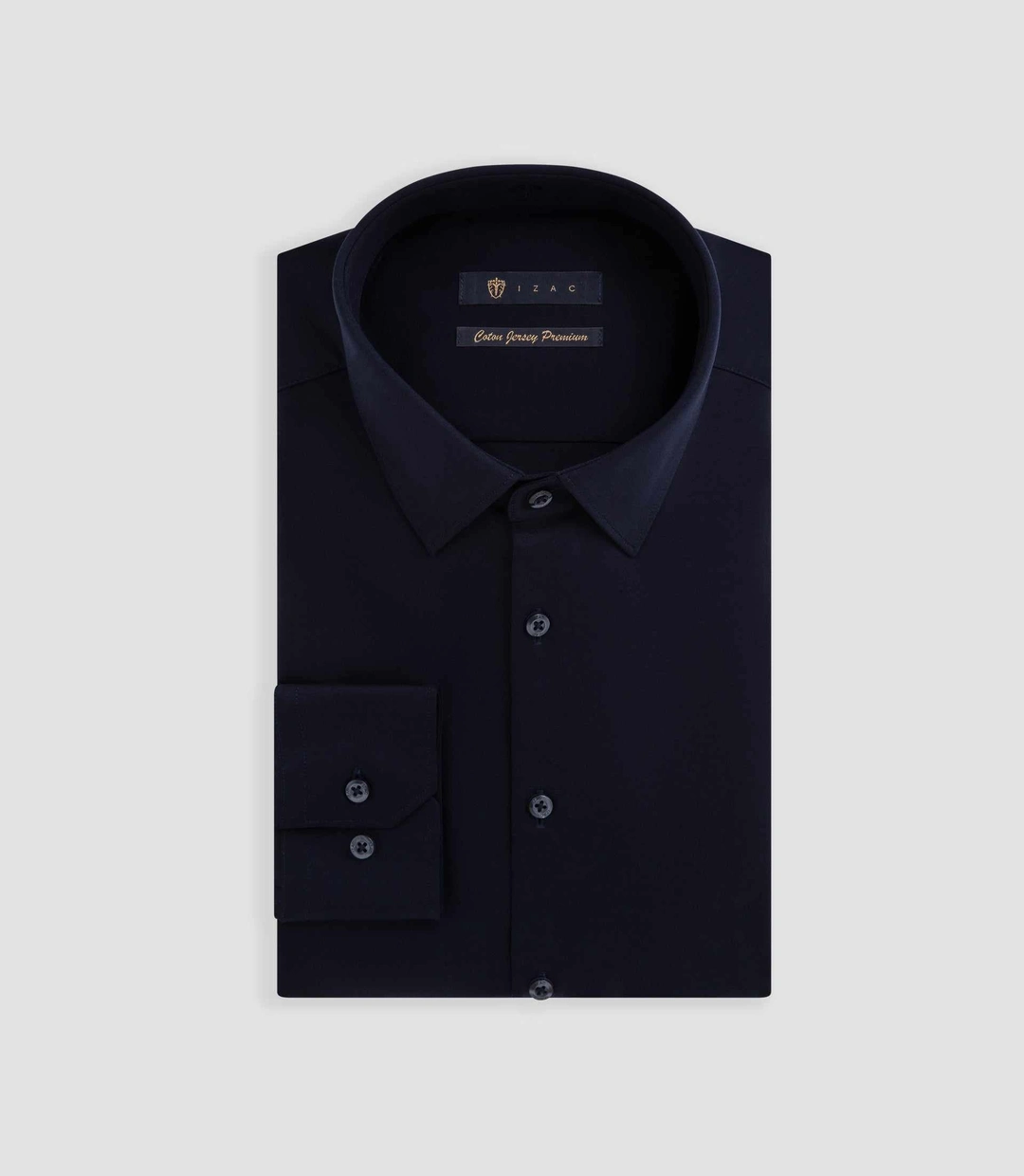 IZAC - Chemise en jersey de coton marine ''Dylan'