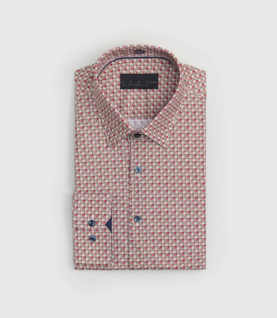 IZAC - Chemise imprimée bordeaux ''Sesame''