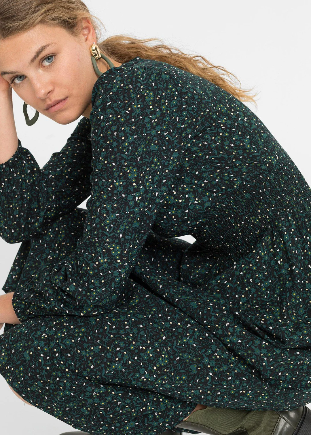 Robe midi à imprimé floral - 3