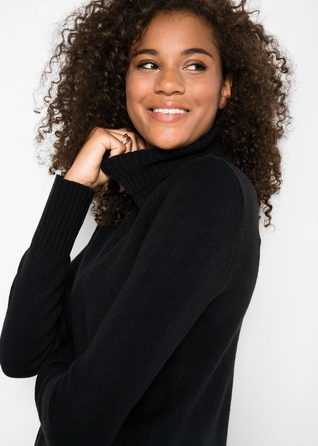 Pull col roulé basique en fine maille - 3