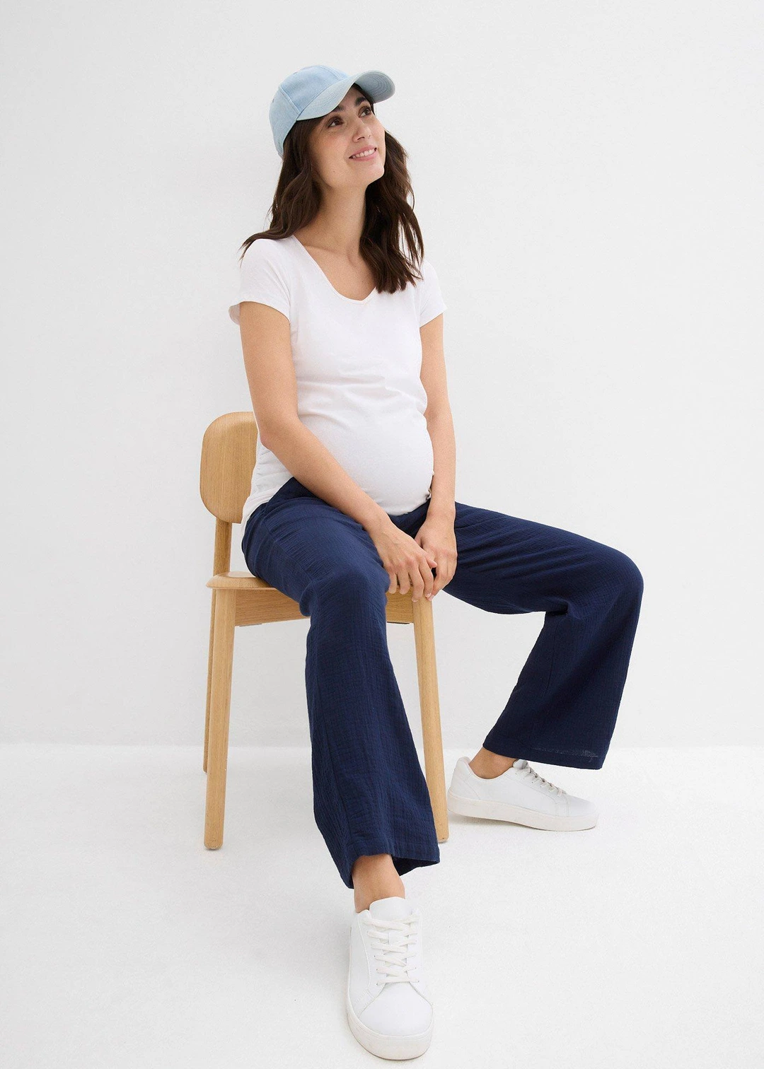 Pantalon de grossesse 100% gaze de coton, loose