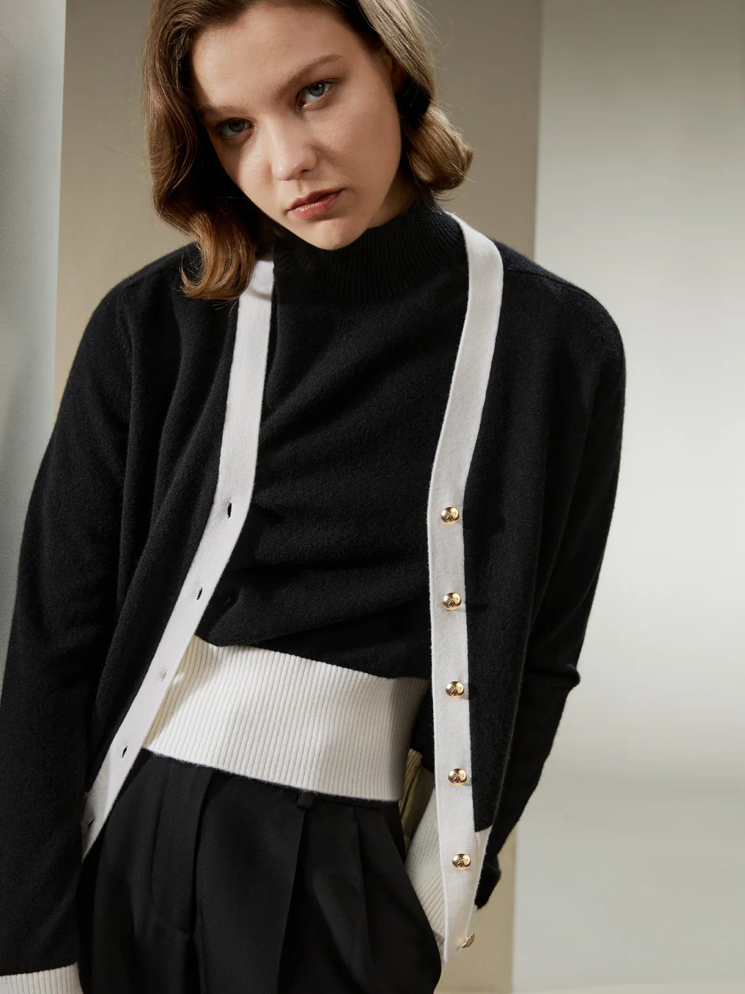 LILYSILK Cardigan Long Femme Blanc Style Minimaliste, Conçu Pour L'Automne 100% Cachemire Convient À Toutes Les Saisons S