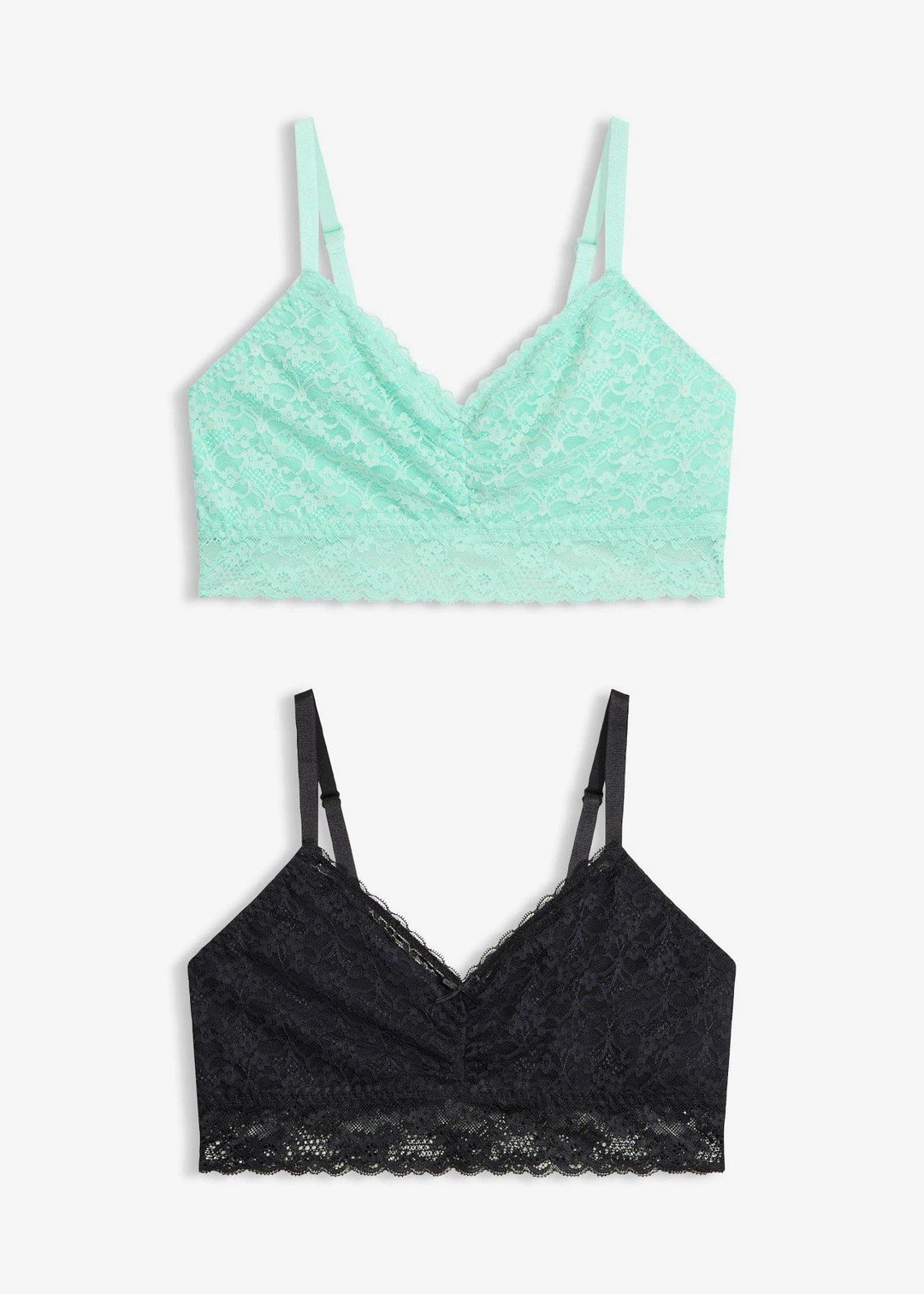Lot de 2 brassières avec dentelle douce