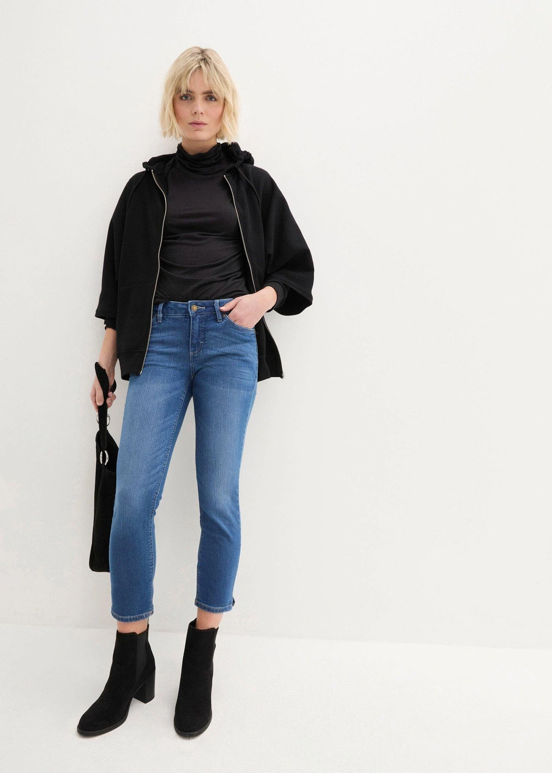 Jean 7/8 extensible, bas fendu - 2