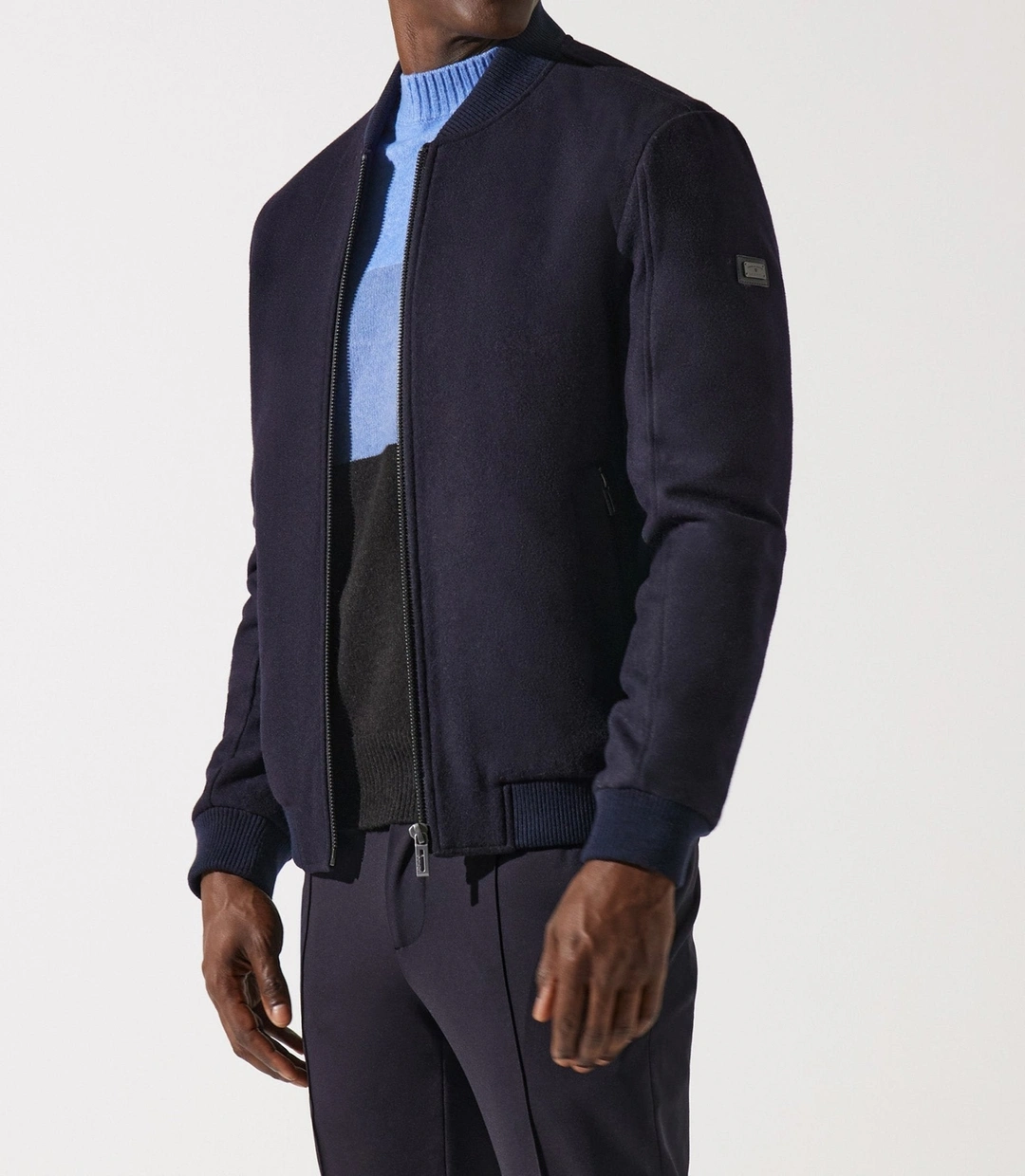 IZAC - Blouson en laine teddy marine MOSCOU