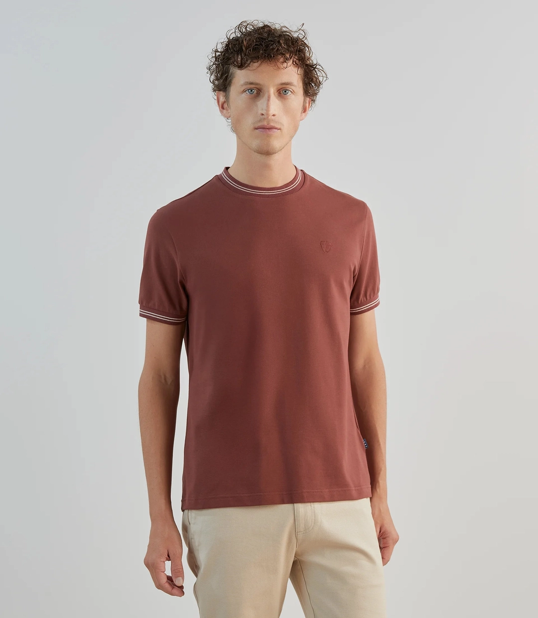 IZAC - T-shirt en piqué à manches courtes rouge