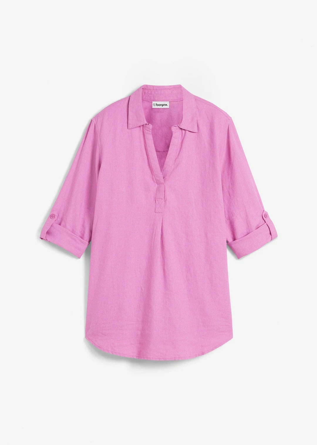 Blouse manches 3/4 en lin mélangé